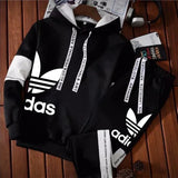 Men's Letter Printed Casual Sweatshirt+Sweatpants 2-Pcs Suit New Windbreak Male Designer Outdoor Sports Warm Outfits Running Set