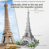 Paris Tower Street View Building Block Mini Diamond Small Particle Assembly Building Block Decoration Toy