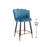 Leather High Bar Chair Modern Nordic Luxury Blue Minimalist Dining Chairs Metal Design Banqueta Giratria Furniture Bar Chair