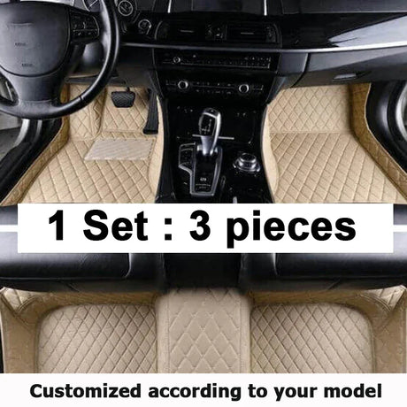 Custom Made Leather Car Floor Mats For Toyota Land Cruiser Prado 120 2003 2004 2005 2006 2008 Carpets Rugs Foot Pads Accessories