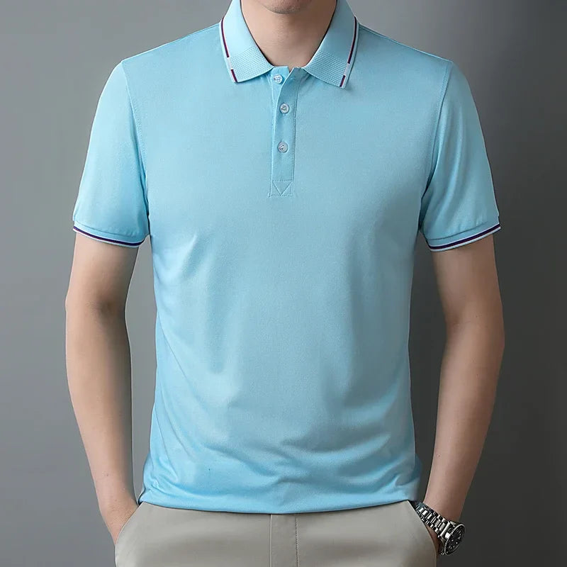 Pure Cotton Short Sleeved T-shirt, Men's Lapel, Summer New Casual and Comfortable POLO Shirt