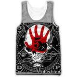 phechion Five Fingers Death Punch 3D Print Casual Tank Tops Undershirt Shirts Streetwear for Men/Women Fashion Vest A230