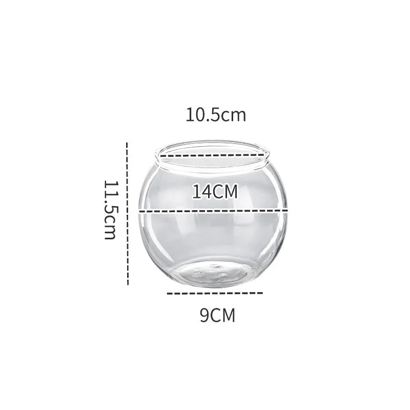 Plastic Transparent Fish Tank Aquariums Goldfish Bowl Round Impact Broken-resistant Office Table Hall Viewing Turtle Fish Tank