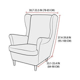 Polar Fleece Wing Chair Cover Stretch Wingback Sofa Covers Elastic Spandex Armchair Cover with Cushion Cover Furniture Protector