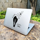 Idea Bulb Creative Vinyl Sticker for Laptop Macbook Pro 14 16 Retina Air 12 13 15 Inch Mac Cover Skin iMac Tablet Notebook Decal