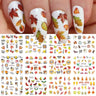 12 Designs Nail Stickers Set Mixed Floral Geometric Nail Art Water Transfer Decals Sliders Flower Leaves Manicures Decoration