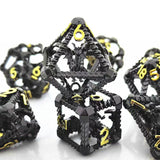 Mini Planet DND Metal Dice Set Three-dimensional Flying Dragon 3D Metal Dice D&D Hollow Metal Dice Set DnD RPG Polyhedral Games