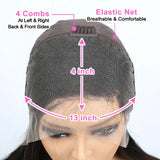 Body Wave 4x4 Transparent Lace Front Bob Wig 13x4 Human Hair Wigs 180 Short LooseBody Wave TPart Lace Frontal Bob Wigs For Women