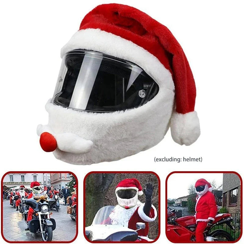 Christmas Motorcycle Helmet Full Face Motorcycle Helmet Cartoons Cover Christmas Santa Just A Helmet Cover