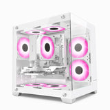 Power Train Seaview Glaze MATX Case Panoramic Side Transparency Without Pillars Support 240 WaterCooler Computer Desktop Chassis