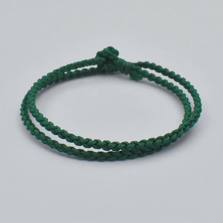 Handmade Tibetan Buddhist Double Layer Lucky Charm Tibetan Thread Bracelets & Bangles for Women Men Knot Budda Rope Bracelet