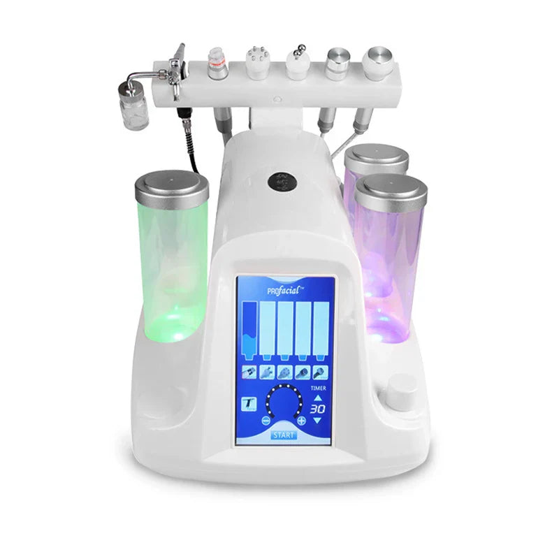 Six-headed small bubble beauty instrument Ultra-fine bubble skin cleaning management instrument Korean-style oxygen injection