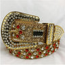 Rhinestone Belts for Women Luxury Diamond Strap Cowgirl Cowboy Bling Crystal Pin Buckle Studded Mens Belts