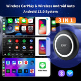 EKIY CarPlay Tv Box Android 13 4GB 64GB QCM6225 8-Core Wireless Carplay Android Auto Adapter Car Play Intelligent Systems