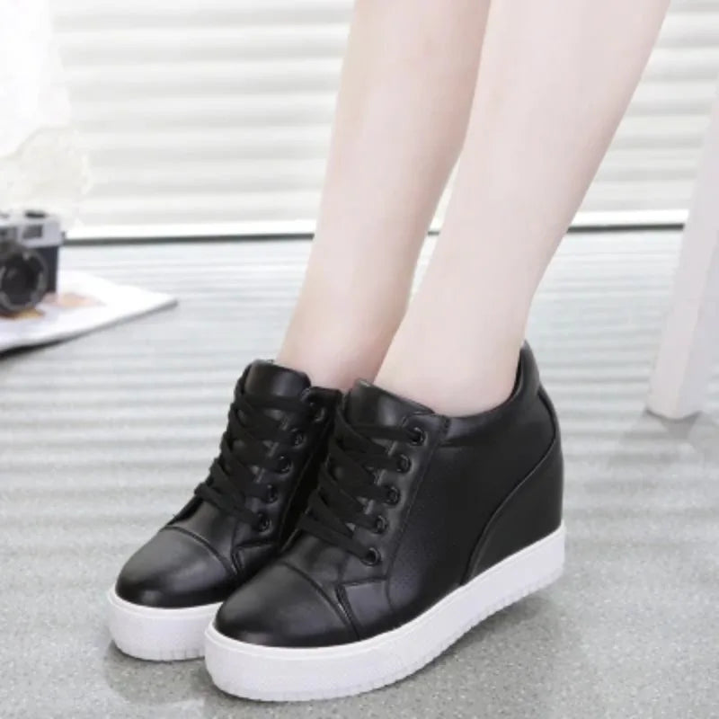 2022 Hot White Hidden Wedge Heels sneakers Casual Shoes Woman high Platform Shoes Women's High heels wedges Shoes For Women