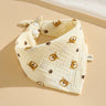 Baby Bibs Muslin Cotton Stuff Newborn Snap Button Soft Cartoon Triangle Saliva Towel Burp Cloth Girls Boys Feeding Drool Bibs