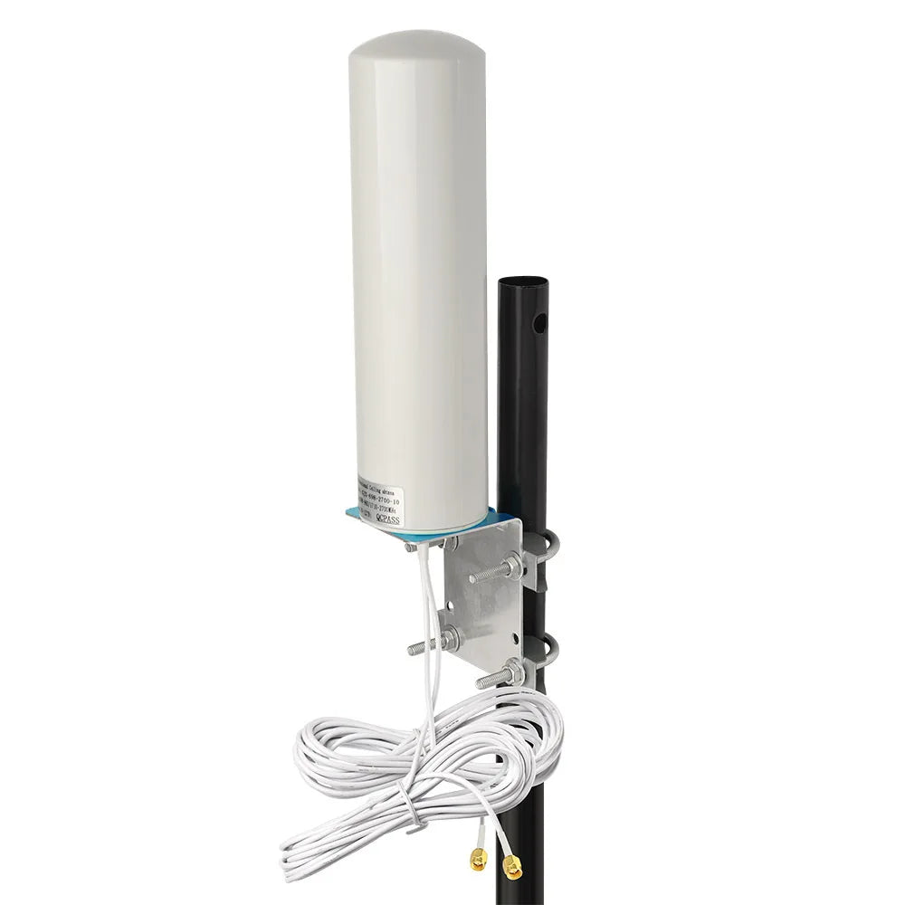 Outdoor Barrel 4g LTE antenna Dual Cable Mobile Phone Network Booster Router Waterproof Antenna