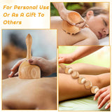 6 In 1 Wood Therapy Massage Tool Lymphatic Drainage Massager Anti Cellulite Fascia Massage Roller for Full Body Muscle relaxatio