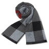 New Luxury Cashmere Wool Men Scarves,Warm Winter Man Scarf Charcoal Grey Wool Scarves Comfort Dual Color Fashion Casual Wear