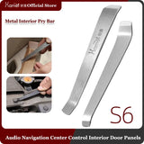 S6 Metal Steel Car Disassembly Pry Plate Bar Tool Navigation Audio Door Panel Center Console Interior Pedals Accessories