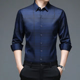 Spring Autumn Plaid Polo Shirt Men's Long Sleeve Shirts Casual Fashion Business Shirts Male Formal Top