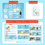 DIY Assemble Mechanical Marble Run Gear Model Technology STEM Kit Children Science Toys Teaching Material for Kids Learning