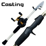 Ghotda Casting Fishing Rod Combo Telescopic Carbon Rod and Baitcasting Reel Portable Travel Fishing Rod  Kit Baitweight 10-30g