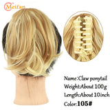 MEIFAN Long Synthetic Wavy Clip in Hair Ponytail Hair Wigs Extensions Style Claw Pony Tail Hairpiece for Women Cosplay Party