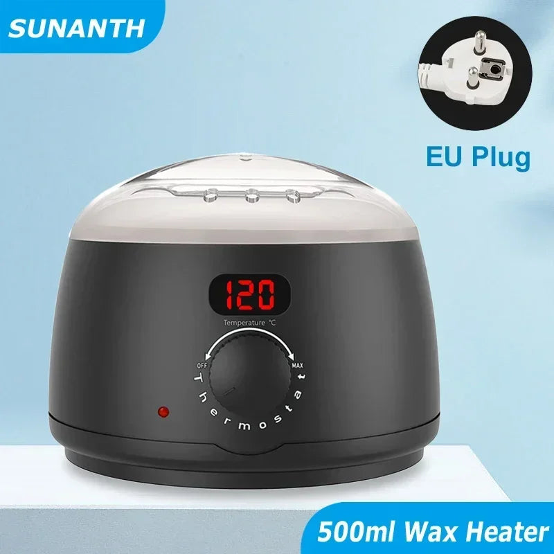 Hair Removal Wax Heater Machine with Digital Display Screen Depilatory Hard Wax Melt Warmer Paraffin Waxing Beans Epilator