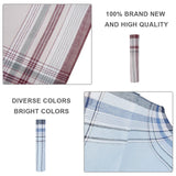 10Pcs Square Multicolor Plaid Stripe Men Women Pocket for Wedding Party Business Chest Towel 100% cotton Handkerchiefs Scarves