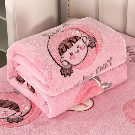 Sanrio hello kitty comforter Girl Spring Autumn Winter Flannelette Blanket Cartoon Cute Bed Sheet Quilt Student Dormitory duvet