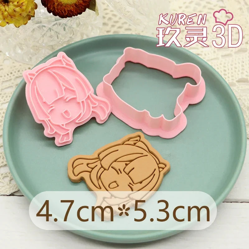 Genshin Impact Neuvillette Cake Tool Animal Cookie Cutter Christmas Cutters Biscuit Stamp Fondant Mould Baking Sugarcraft Molds