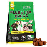 Flea and Tick Prevention for Dogs Chewables Natural Dog Flea & Tick Control Supplement Oral Flea Chew Pills All Breeds and Ages