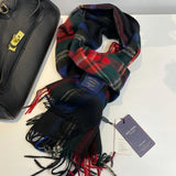 British Classic High Quality Australian Wool 100% Plaid Scarf Men Women Autumn Winter Warm Striped Shawl Wrap Cashmere Blankets