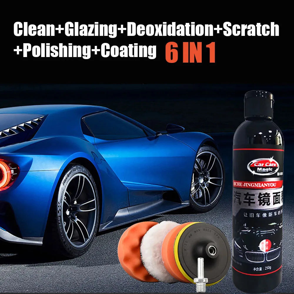 Car Ceramic Paint Coating Agent Quick Detail Wax Hydrophobic Scratch Remover Car Polishing Clean Restoration 6 In 1 Paint Care