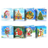 20/16/12/8pcs Christmas Cards Diamond Painting Greeting Cards 5D Diamond Embroidery Diamond Mosaic Set New Year Christmas Gift