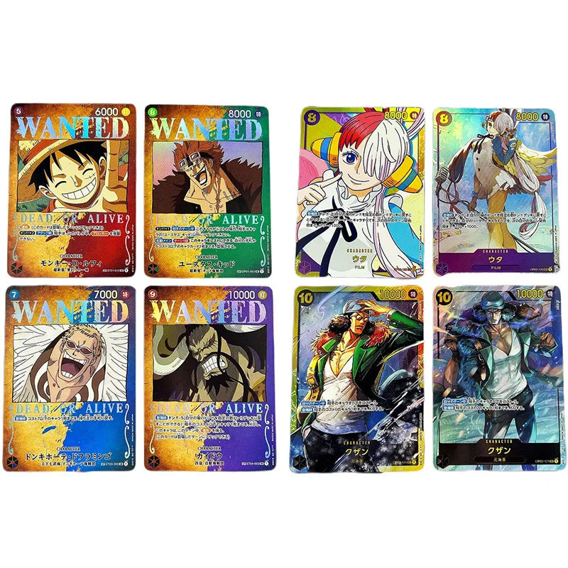 Anime One Piece TCG OPCG Replica Japanese Version Card Game OP02 Luffy Shanks Ace Nami Roronoa Zoro Game Anime Collection Cards