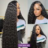 Deep Wave 13x4 HD Lace Front Human Hair Wigs For Women Indian Curly 13x6 Lace Frontal Wig Wet And Wavy Glueless Lace Closure Wig