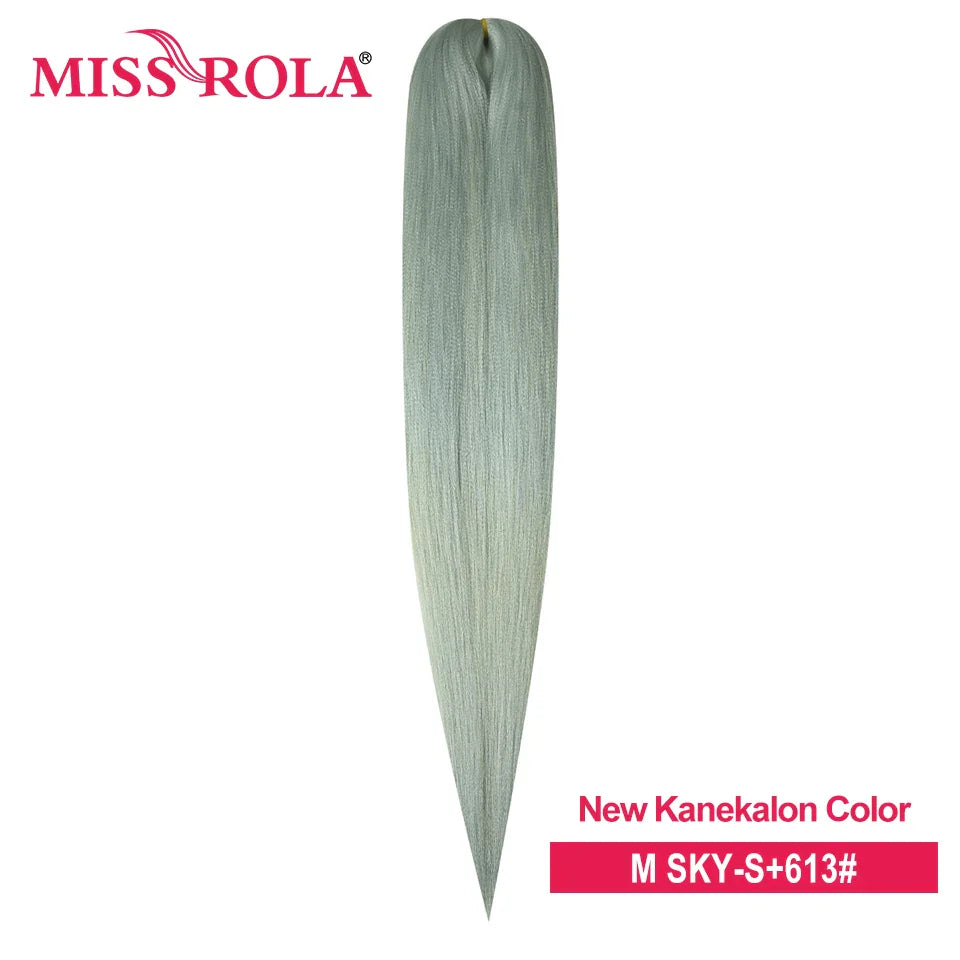 Miss Rola Synthetic Wholesale Bulk 6 Pieces 30Inch 28Inch 26Inch Pre Stretched Jumbo Braiding Hair Kanekalon EZ Twist Braid Hair