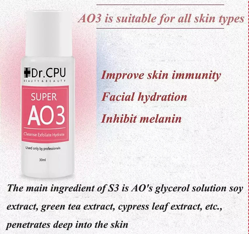 15/5/3PCSPcs 30ml Aqua Peeling Solution AS1 SA2 AO3 Strong Cleansing Skin Care for Hydra Dermabrasion Beauty Machine Facial