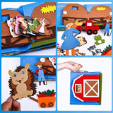 3D Montessori Storytelling Cloth Book Felt Busy Board Book Preschool Toddlers Early Learning Toy  for 1-6 Years