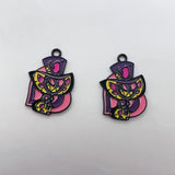 Random mixing10pcs Classic Cartoon Anime Earring Pendant DIY Keychain Bracelet Alloy Jewelry Accessories Enamel Charms