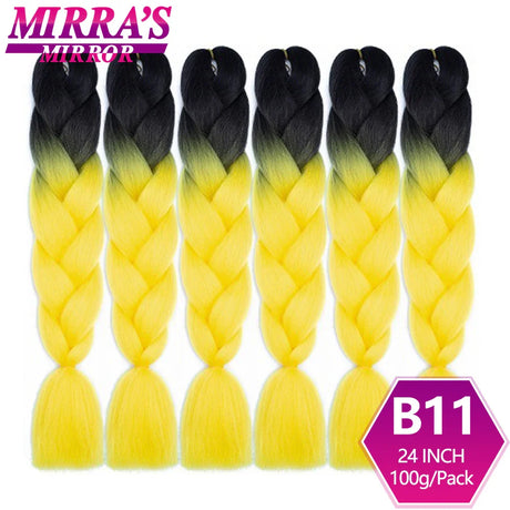 Synthetic Jumbo Braids Hair Omber Braiding Hair Extensions for Women Yaki Texture Black Blue Fake Hair Mirra’s Mirror