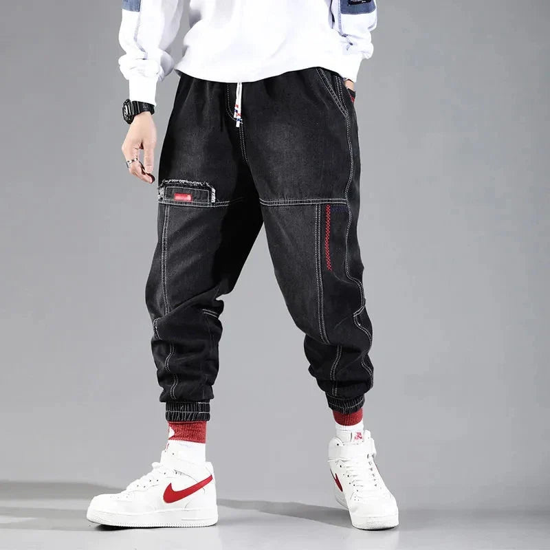 2023 Spring Autumn New Streetwear Baggy Jeans Men Korean Denim Cargo Jean Pants Baggy Harem Jean Trousers Male Brand Clothing