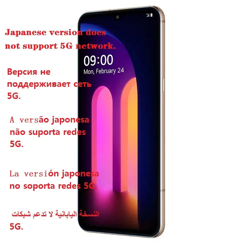 Original Unlock LG V60 ThinQ Dual-Screen V600AM/ V600TM /V600VM 6.8 inch Snapdragon 865 NFC 4/5G phone 8GB RAM 128GB ROM Android