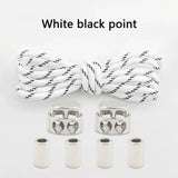 1Pair Round Elastic Laces Sneakers Lock Shoe Laces Without Ties Metal Buckle Laces Kids Adult No Tie Shoelaces Shoes Accessories