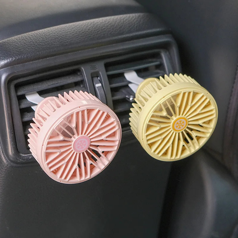 Car Fan USB Fan Air Outlet Lighting LED Creative Car Car Accessories Three-speed Mini Convenient Fan Car Electrical Appliances