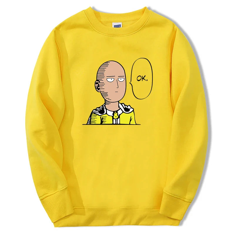 One Punch Man Graphic Hoodie Anime Saitama Men/women Harajuku Sweatshirts Fashion Round Neck Hip Hop Pullover New Sportswear