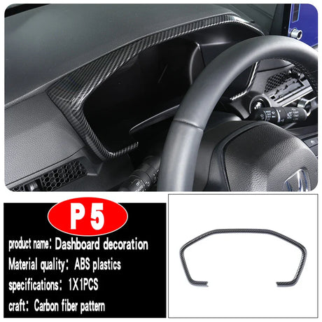 Suitable for 2023 Honda CRV interior decoration center console gear head door decoration carbon fiber pattern accessories