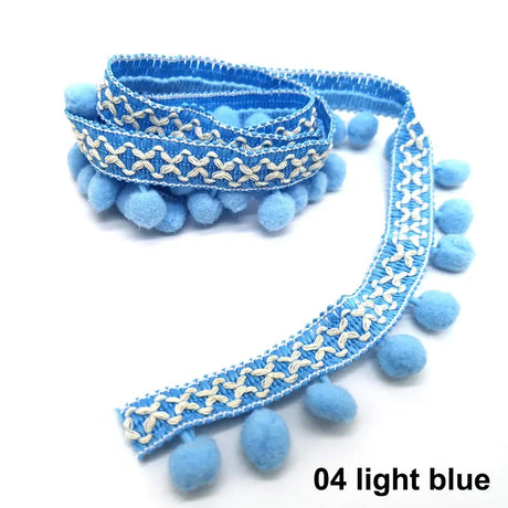 10yards Pom Pom Trim Lace Fabric Sewing Accessories Pompons Trim tassel Ball Fringes Ribbon Sewing Lace For DIY Material Apparel